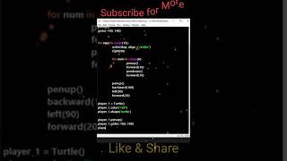 Create a Simple Animated Turtle Race Using Python Turtle #shorts #python #turtle