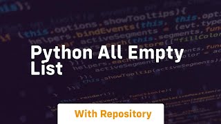 python all empty list