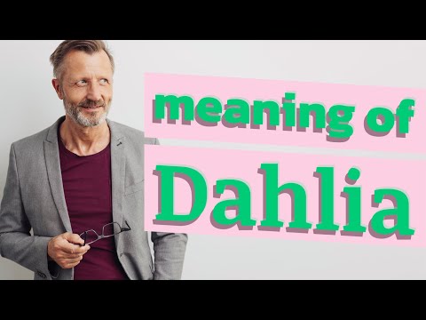 What does Dahlia mean?