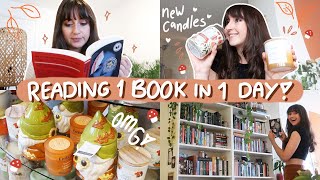 reading a book in a day 🦋 24 hour reading vlog (& buying lots of autumn candles! 🍄🍂🕯)