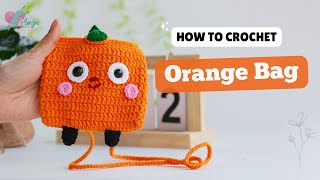 #601 | Amigurumi Orange Bag | Crochet Bag | Free Pattern | AmiguWorld