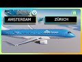 MSFS LIVE FULL FLIGHT |  *NEW FIRST LOOK* KLM E175 | VATSIM | AMSTERDAM - ZÜRICH