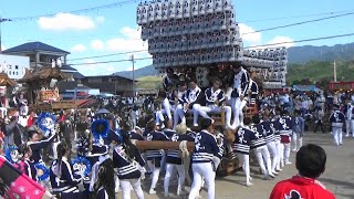 令和4年10月15日 白木のだんじり 健水分神社宮入(比叡の前)