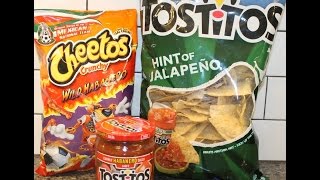 Cheetos Wild Habanero, Tostitos Habanero Salsa \u0026 Tostitos Hint of Jalapeno Tortilla Chips Review