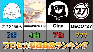 【プロセカ】収録曲数が多いボカロPランキング(2022年7月分まで)