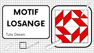 📏 Comment Dessiner un Motif Géométrique Losange [TUTO Dessin Géométrique 128]