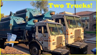Two Garbage Trucks Work Together! | Video For Kids