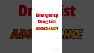 Adrenaline// Emergency Drug list // Emergency Medicine #adrenaline #staffnurse #medical #medication