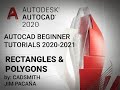 How to Create Rectangles & Polygons in Autocad 2021 - (Basic Tutorials by CADSMITH)