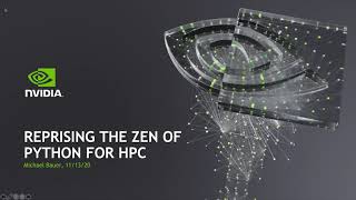 PyHPC Keynote 2020 - Reprising the Zen of Python for High Performance Computing