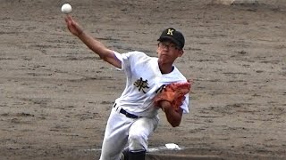 上原義央 投手(兼城中3年)　第39回糸満市中学校体育大会野球競技1回戦vs糸満中　H28.5.7