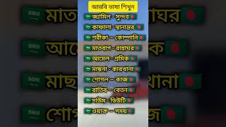 কিছু গুরুত্বপূর্ণ আরবি ভাষা। #youtubeshorts #short #foryou #arabiclanguage  #ytshort #arabiclearn