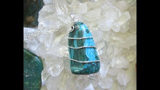 Chrysocolla Natural Colorful Crystal Pendant Necklace