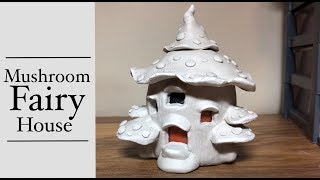 DIY DAS Paper Clay Fairy House Lantern/Jar / Toadstool Mushroom House Tutorial Craft Idea