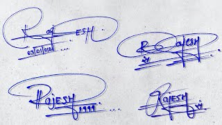 Sign your name with me | signature design | stylish signature for letter R | Rajesh name signature