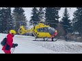 christoph 46 airbus h135 adac luftrettung takeoff oberwiesenthal fichtelberg