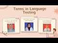 Terms in Language Testing || Meriska, Desi, Lusi || Teaching and Learning Evaluation