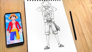 How to Draw Luffy Gear 5 (Full Body) | Drawing Luffy Full Body | Anime Drawing Easy - One Piece