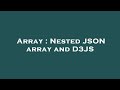Array : Nested JSON array and D3JS