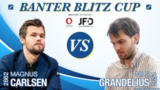 World Champion Magnus Carlsen vs. GM Nils Grandelius | Banter Blitz Cup