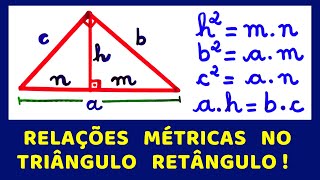 🤔VOCÊ SABE COMO USAR AS RELAÇÕES MÉTRICAS NO TRIÂNGULO RETÂNGULO ? 📚🚀