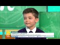 10 year old beats his own record and recites pi to 258 places good morning britain