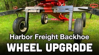 Adding extra wheels on a Harbor Freight Backhoe Trencher