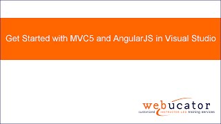 Get Started with MVC5 and AngularJS in Visual Studio