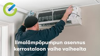 Ilmalämpöpumpun asennus onnistuu vaivattomasti myös kerrostaloon