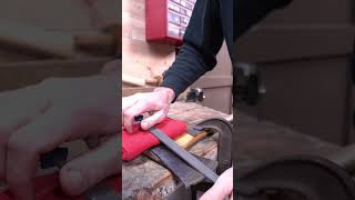 How to Sharpen an Axe Using the Rag Method and a Mill Bastard File #axe #tools #howto