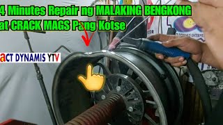 CRACK and DENT RIM REPAIR in 4 Minutes!!! 4 Minutes Repair sa Mags na May MALAKING BENGKONG at BIYAK