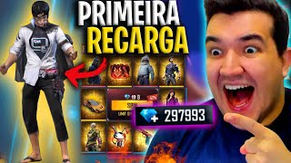 RECARREGUEI 20000 DIAMANTES NA CONTA DO INSCRITO HUMILDE DO FREE FIRE💎GANHEI SKIN EXCLUSIVAS 😱