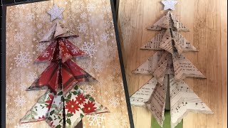 Folded Paper Christmas Tree Tutorial