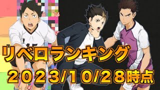 【ハイドリ】2023/10/28時点のリベロランキング‼️【ハイキュー!!TOUCH THE DREAM】