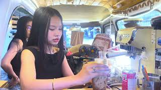 Amazing Coffee Shop | Two Cute Siter's Coffee Shop | Foodie Khmer