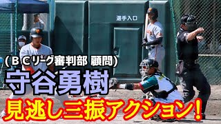 守谷勇樹！見逃し三振アクション！(ＢＣリーグ審判部 顧問)