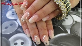 Nail Art - Tutoriel Les pierres décoratives dans la technique de résine et poudre ANS