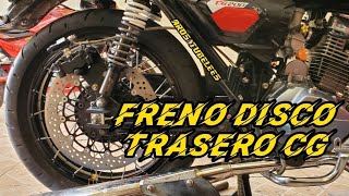 Adaptación freno de disco y aros tubelees para moto CG