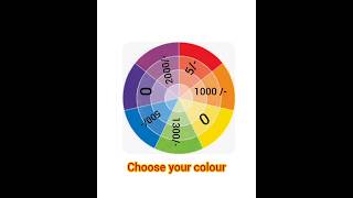 Choose your colour|Spin wheel|Lucky colour|Challenge game|Wheel spin game #wheelgameplay #shorts