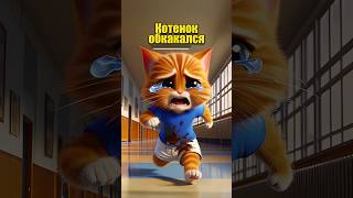 КОТЕНОК ОБКАКАЛСЯ  в нейросети 😢💩#dalle3 #chatgpt #aiart #котики #мультик #нейросеть #а4