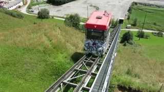 Standseilbahn 7188.01 Sedrun NEAT Installationsplatz - Unterkünfte Talfahrt - Funicular