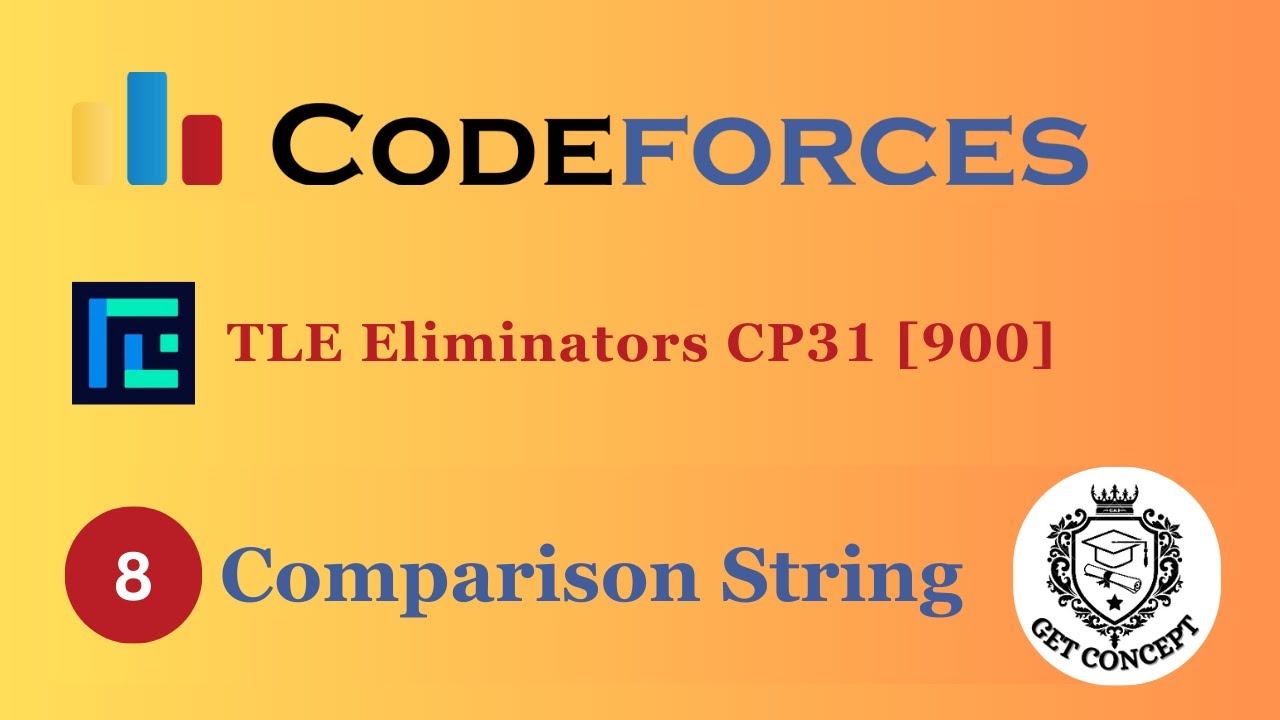 B Comparison String Codeforces Tle Eliminators Cp31 900 Rated