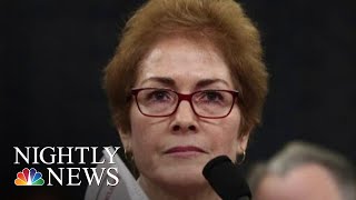 Trump Attacks Top Diplomat During Day Two Of Public Impeachment Hearings | NBC Nightly News