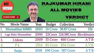 Rajkumar hirani all  movies Hit and Blockbuster Box office collection verdict #pk