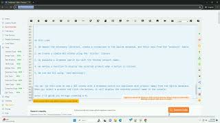 Python tutorial fetch data sqlite3 dropdown search box