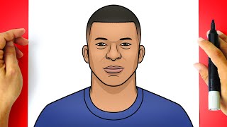 How to DRAW KYLIAN MBAPPE step by step