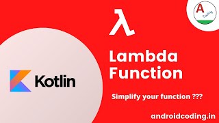 Kotlin : High-order functions and lambdas | Added Subtitles | android coding