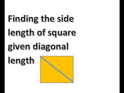 What is the length of the diagonal of a square with side lengths 7 Root 2?