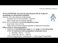 Physiological effects of general Anesthesia on Temperature Regulation #SAQ