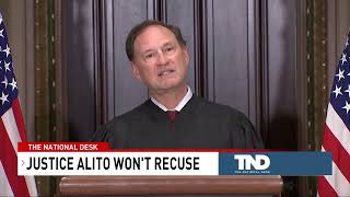 Justice Samuel Alito rejects calls to step aside from Supreme Court cases due to flag controversies